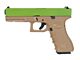 Huntsman Tactical H17 Gas Blowback Pistol (Metal Slide - Polymer Body - with Case - Green)