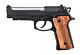 KJ Works M91A Tactical Fishbone Full-Metal GBB Airsoft Pistol - Solid Wood Grips - Black (KJGSM9IABW)