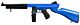 Well D98 AEG Sub Machine with Drum & Stick Magazine (Blue)