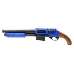 Double Eagle M47C1 Pistol-Grip Tactical Pump-Action Spring Airsoft Shotgun - Blue (M47C1-BL)