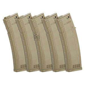 Ares M4 AMAG AEG Magazine (5pcs Box Set - 170 Rounds - Tan - MAG-B-024-DE)