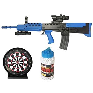 CCCP L85A2 Spring Rifle with Torch and Red Dot Sight Blue (Bundle Deal)