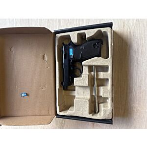WE WW2S with Silencer Gas Blowback Pistol (Black) - Flawed mag catch and hammer design