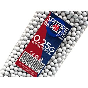 Spitfire BB Pellets 0.25g (5000 Bottle - White)