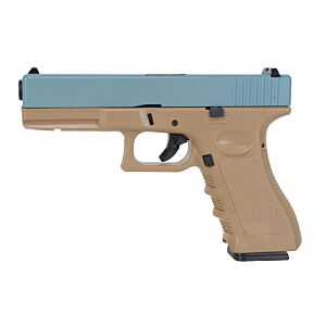 Huntsman Tactical H17 Gas Blowback Pistol (Metal Slide - Polymer Body - with Case - Blue)