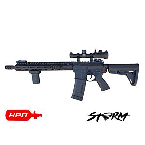 Double Bell TTI M4 (Custom Grip and 1-4*20 Scope - Black - 058M+) with Pre-Installed Storm HP-R HPA System
