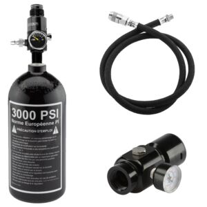 BO Manufacture HPA SET with HQD Line, bottle, 2 Regulators - 3000 and 0-150 PSI - US Type