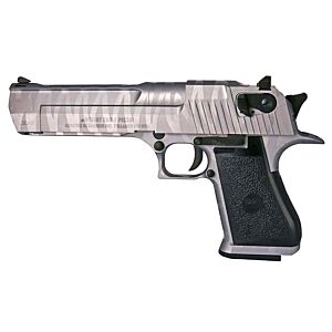 Magnum Research Inc. Desert Eagle Custom Tiger Stripe Silver 50AE GBBP (90510 - Licensed by Cybergun - Made by WE - Silver)