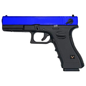 Huntsman Tactical  H18c Gas Blowback Semi/Full Auto. Pistol (Metal Slide - Polymer Body - with Case - Blue)