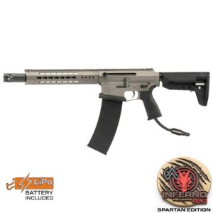 Double Bell JW4 Dracarys aka Dragon Fire Style AEG Rifle (Keymod - Gen12 - 040ET) with Pre-Installed Wolverine INFERNO Gen 2 Engine, Spartan Board & FCU Battery