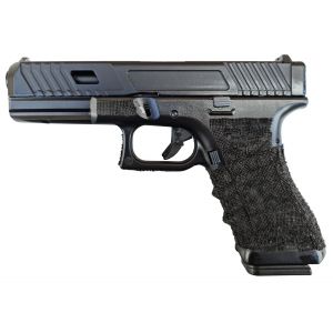 Huntsman Tactical H17 TT Custom Gas Blowback  Pistol (Metal Slide - Hand Stippled Grip - Black)