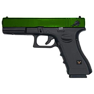 Huntsman Tactical  H18c Gas Blowback Semi/Full Auto. Pistol (Metal Slide - Polymer Body - with Case - Green)