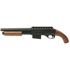 Double Eagle M47C1 Pistol-Grip Tactical Pump-Action Spring Airsoft Shotgun - Black (M47C1-BK)