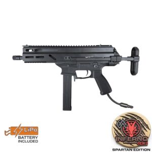 Double Eagle 9 Seres AEG SMG (M931A) with Pre-Installed Wolverine INFERNO Gen 2 Engine, Spartan Board & FCU Battery