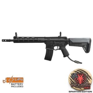 CYMA Standard M4 10.5 M-LOK AEG (Tracer Hop-Up - Black - CM.068M-10) with Pre-Installed Wolverine INFERNO Gen 2 Engine, Spartan Board & FCU Battery