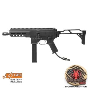 Double Eagle M924 DMP-9 SMG (Black) with Pre-Installed Wolverine INFERNO Gen 2 Engine, Spartan Board & FCU Battery