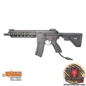 Double Bell M416 Keymod AEG (Short - Black - 819) with Pre-Installed Wolverine INFERNO Gen 2 Engine, Spartan Board & FCU Battery