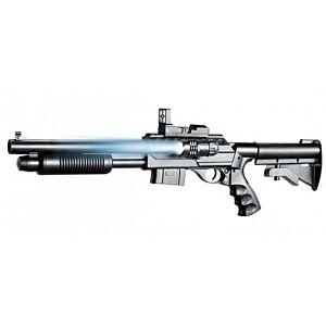 Vigor M870 Custom Tactical Pump Action Shotgun (RIS - Two Tone Blue - 0581C - M4 Stock Long)