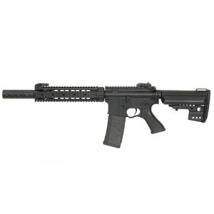 Cyma CM070 M4 AEG rifle with full metal body and integrated silencer (suppressor), black
