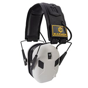 EARMOR M300X Electronic Tactical Hearing Protection Headset - White