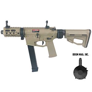 Ares M45X-S with EFCS Gearbox (Tan - AR-084E - With Drum Magazine)