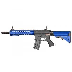 Cyma M4 Keymod (Nylon Fibre - Mosfet/QD Spring - Inc. Bat. & Charger - CM621) Blue