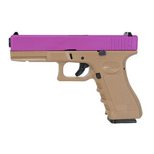 Huntsman Tactical H17 Gas Blowback Pistol (Metal Slide - Polymer Body - with Case - Purple)