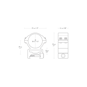 Hawke Optics - Match Mounts~ Weaver, High, 30mm, 2pc - (22117)